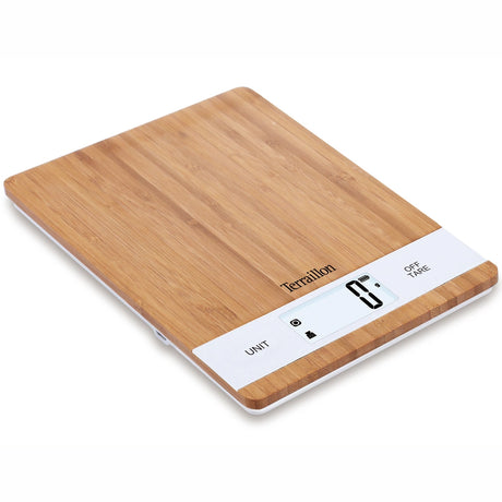 Terraillon Köksvåg Bamboo Uppladdningsbar, 5 kg
