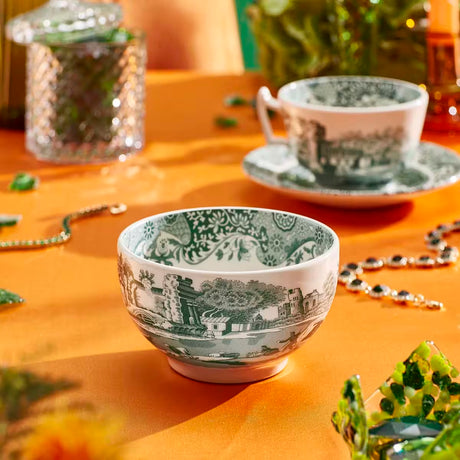 Spode Heritage Green Italian skål 11 cm grön/vit