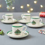 Spode Christmas Tree espressokopp 4-pack