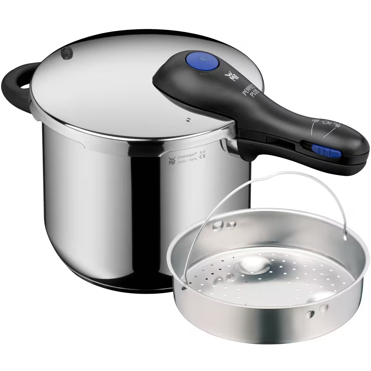 Wmf Perfect Plus tryckkokare med ånginsats 6,5 liter