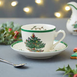 Spode Christmas Tree tekopp med fat 20 cl