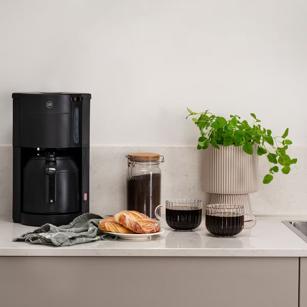 Obh Nordica Pro Aroma kaffebryggare svart
