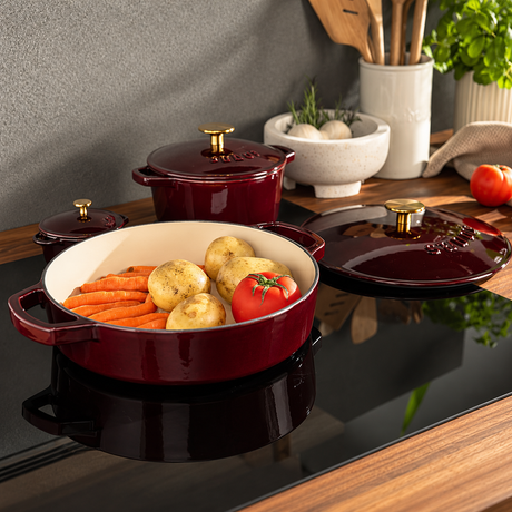 Sabor Classic buffégryta 3,5 L gjutjärn Zinfandel Brass
