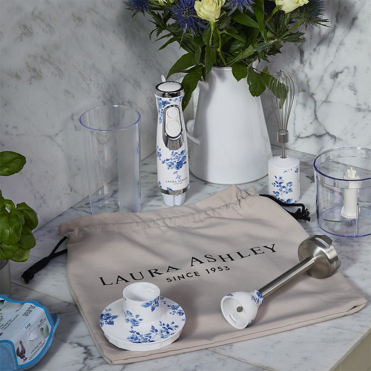 Laura Ashley Stavmixer 600W China Rose blå/vit