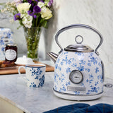 Laura Ashley Dome vattenkokare elektrisk 1,7 L China Rose blå/vit