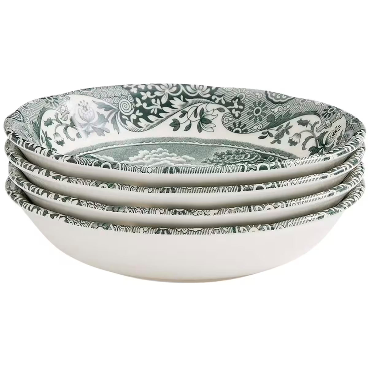 Spode Heritage Green Italian skål 15 cm, grön/vit