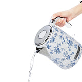 Laura Ashley Jug vattenkokare elektrisk 1,7 L China Rose blå/vit