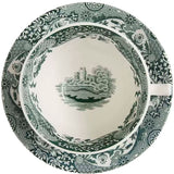 Spode Heritage Green Italian tekopp + fat 20 cl grön/vit