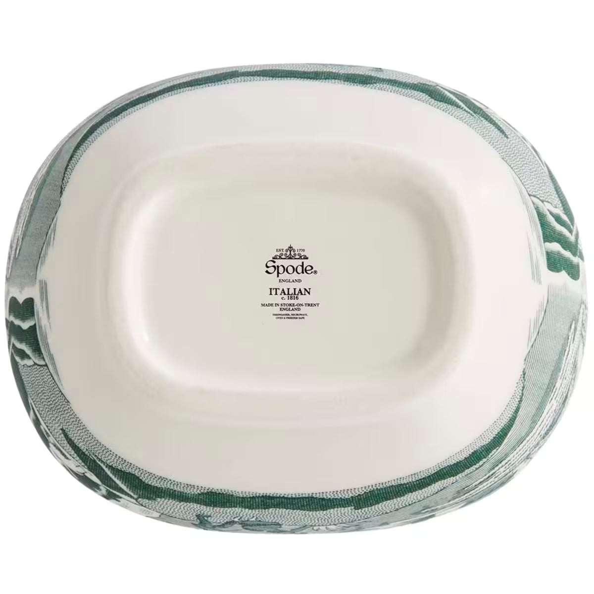 Spode Heritage Green Italian sockerskål med lock 25 cl grön/vit