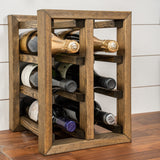 Swedish Wine Rack Furu Vinställ 6 flaskor mörkbrun