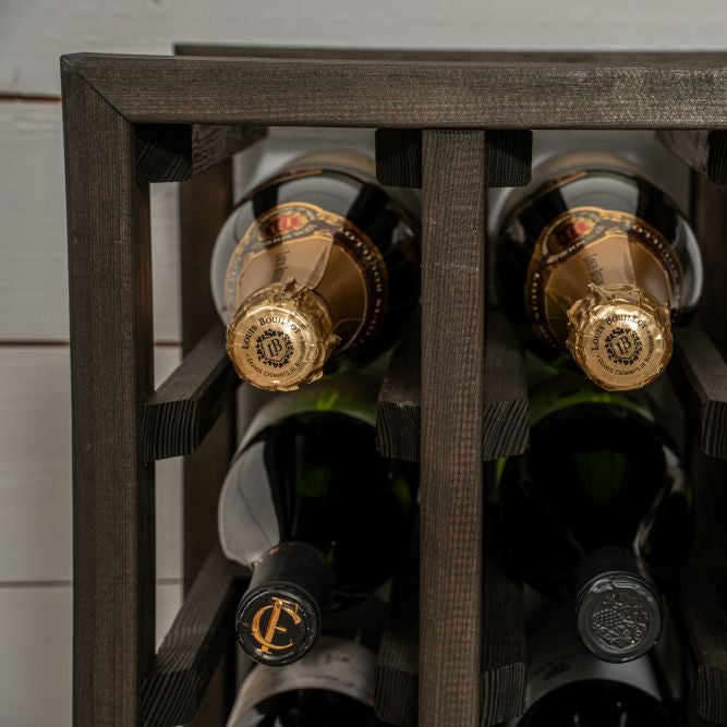 Swedish Wine Rack Furu Vinställ 6 flaskor svart