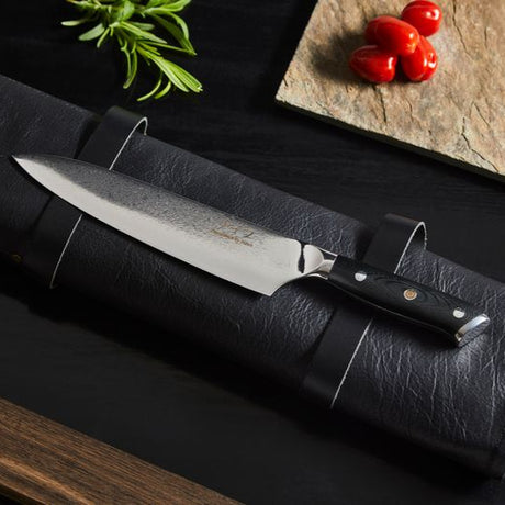 Damaskus By Haws G10 kockkniv 32 cm svart