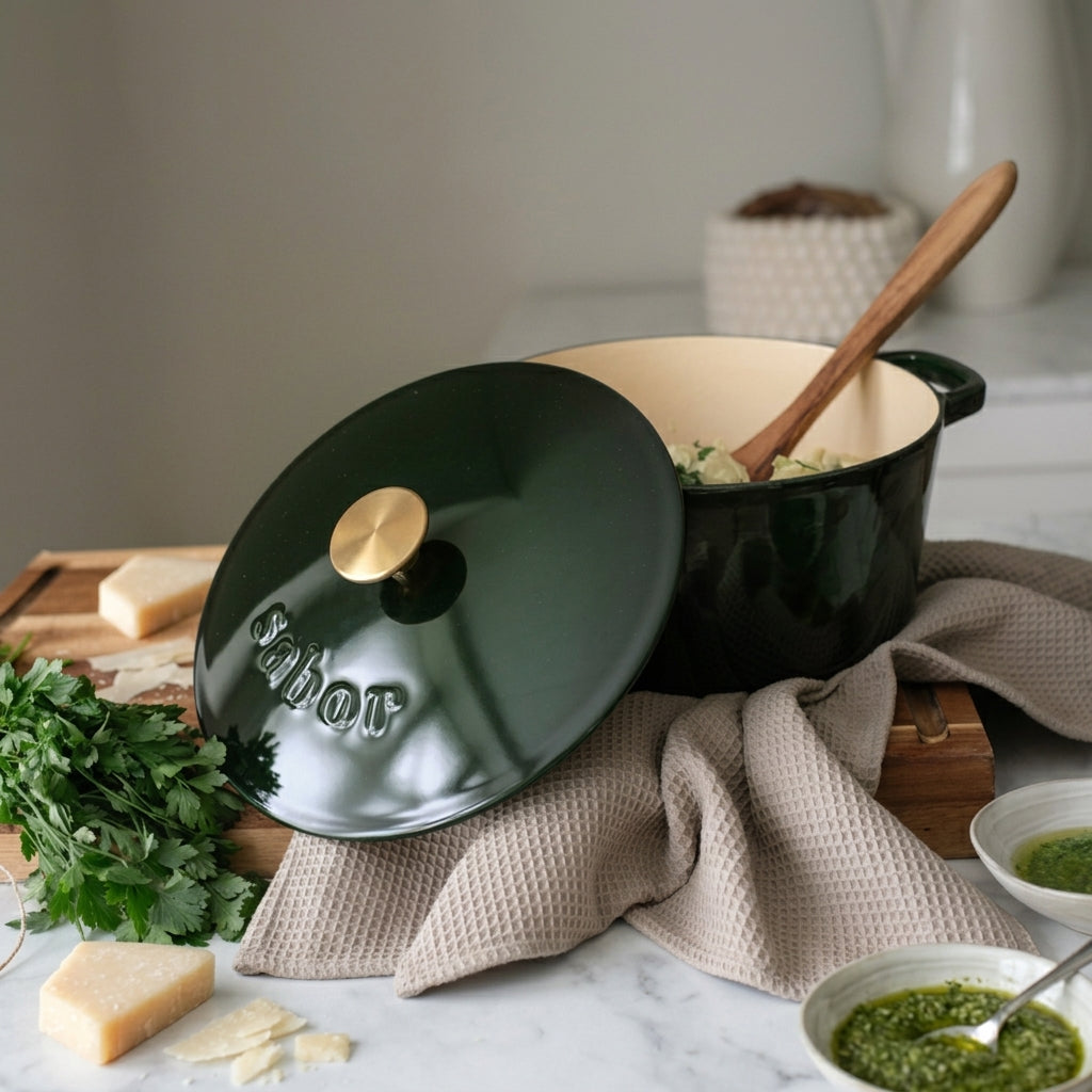 Sabor gjutjärnsgryta 4,4 L Glänsande grön
