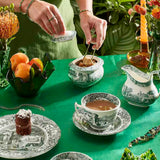 Spode Heritage Green Italian sockerskål med lock 25 cl grön/vit