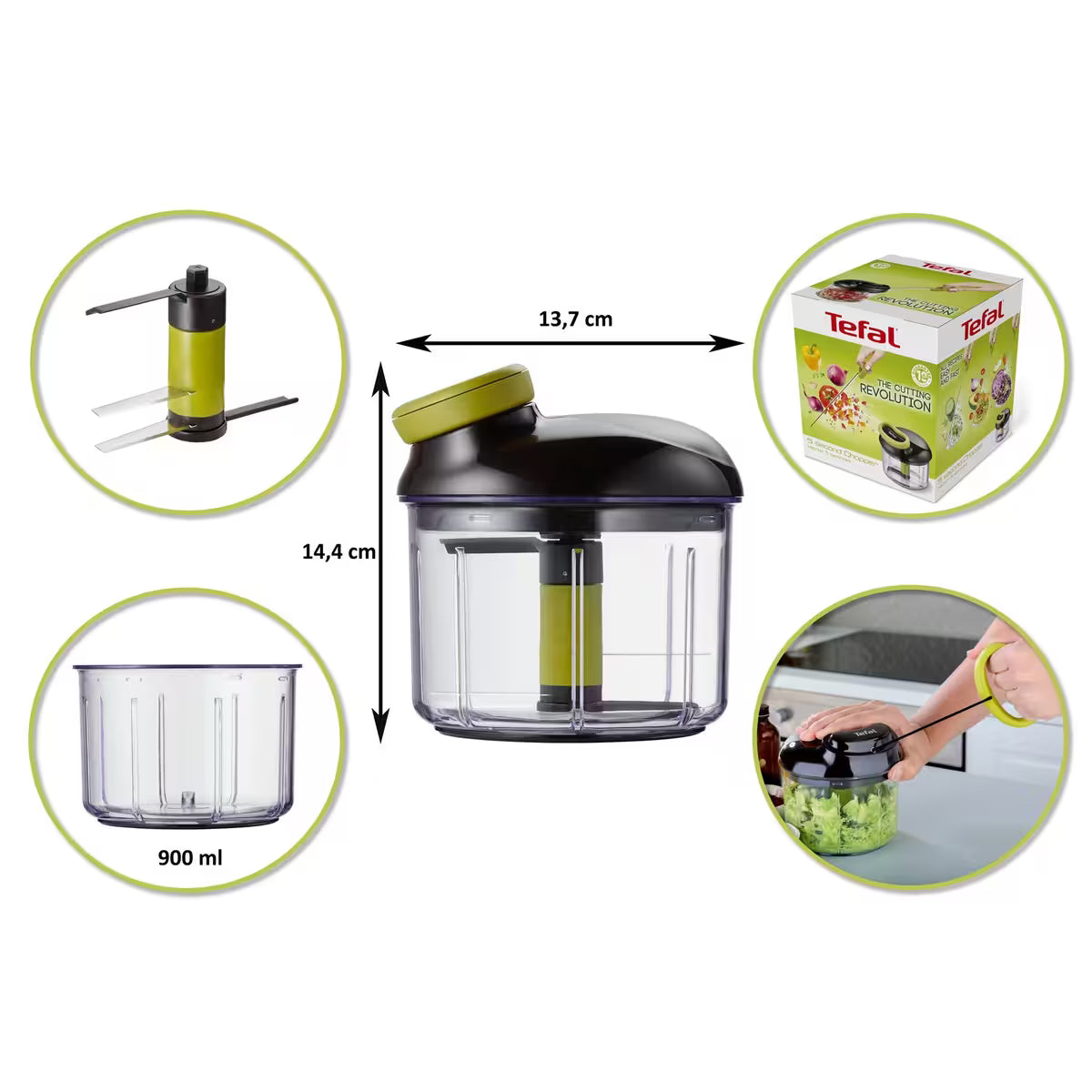 Tefal 5 Sec Chopper minihackare 900 ml