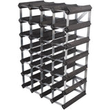 Traditional wine rack Vinställ Påbyggnadsbart 30 Flaskor Black