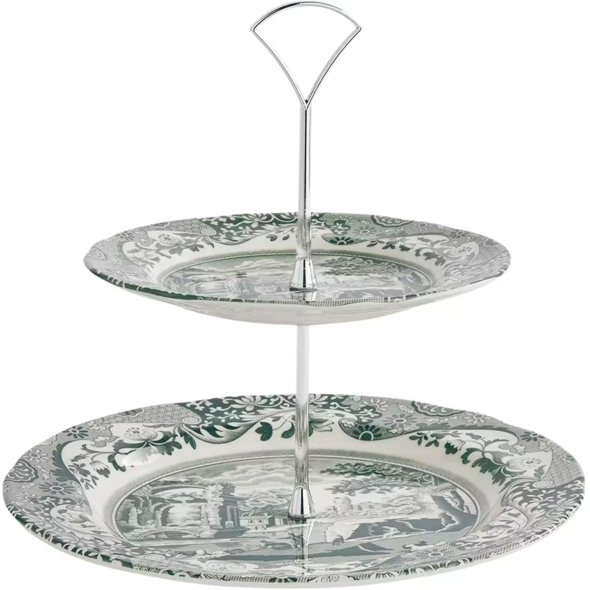 Spode Heritage Green Italian kakfat 2-vånings grön/vit