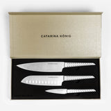 Catarina König Knivset 3 delar Strawberry