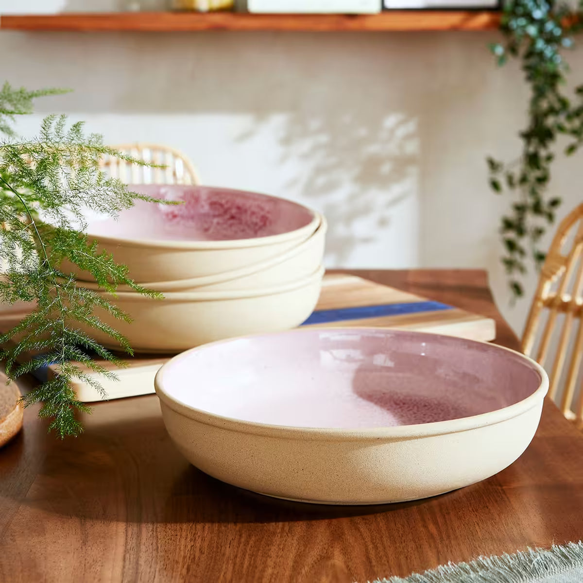 Portmeirion Minerals låg skål 22 cm 4-pack, rose quartz