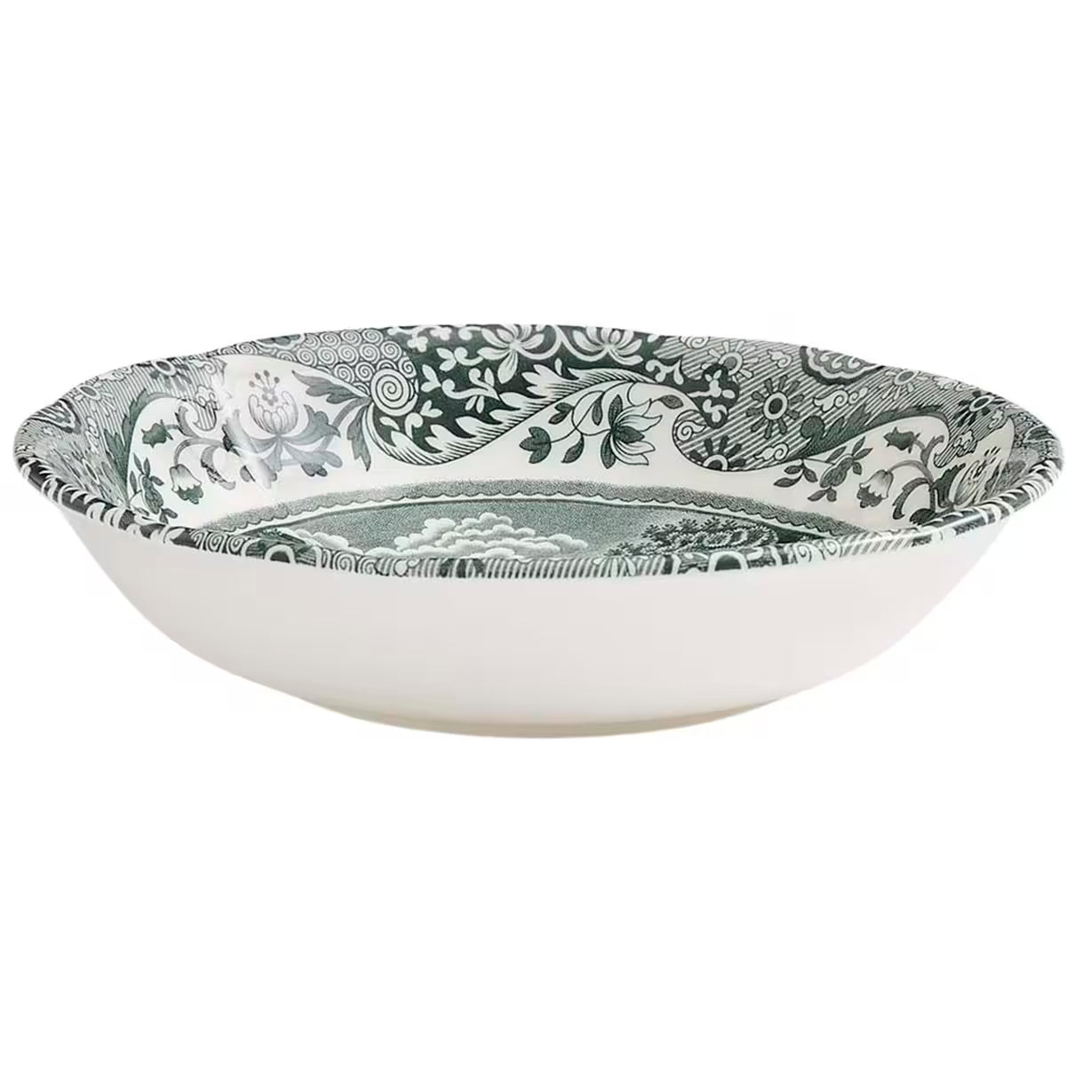 Spode Heritage Green Italian skål 15 cm, grön/vit