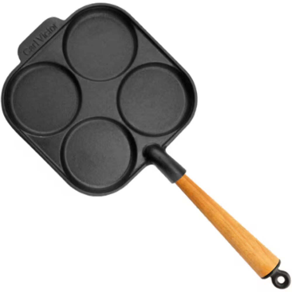 Carl victor Egg gjutjärnspanna Bokhandtag