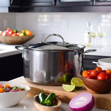 Hestan Nanobond Gryta med lock 7,6 L Stål