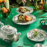 Spode Heritage Green Italian kakfat 2-vånings grön/vit