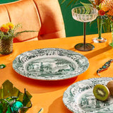 Spode Heritage Green Italian tallrik 27 cm, grön/vit