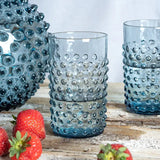 Klimchi Hobnail glas 20 cl misty blue