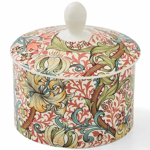 Spode Morris & Co Sockerskål med lock 0,2 L