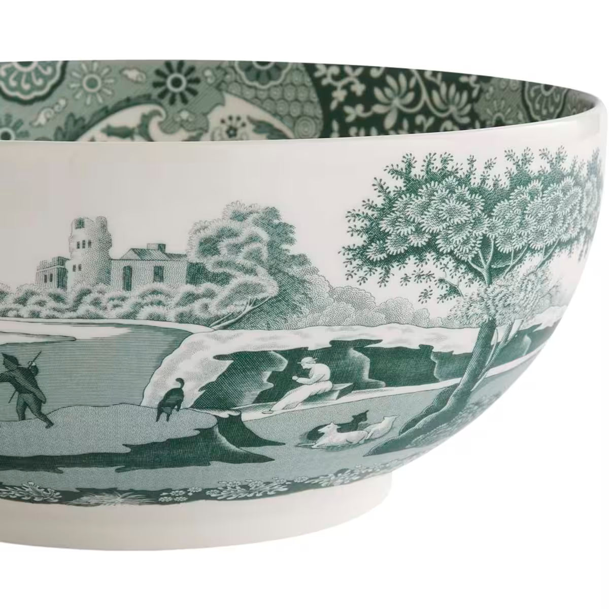Spode Heritage Green Italian serveringsskål 27,5 cm grön/vit