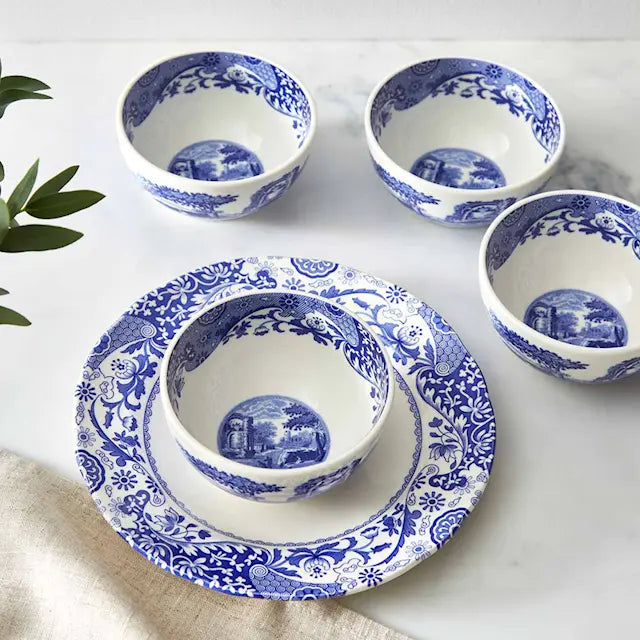 Spode Blue Italian dippskål 10 cm 4-pack blå/vit