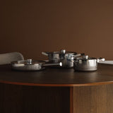 Vargen & Thor Glima grytset 3 delar blankt stål