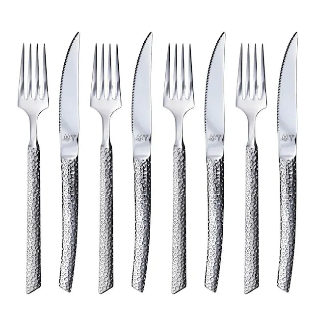 Vargen & Thor Lava bestickset 8 delar silver