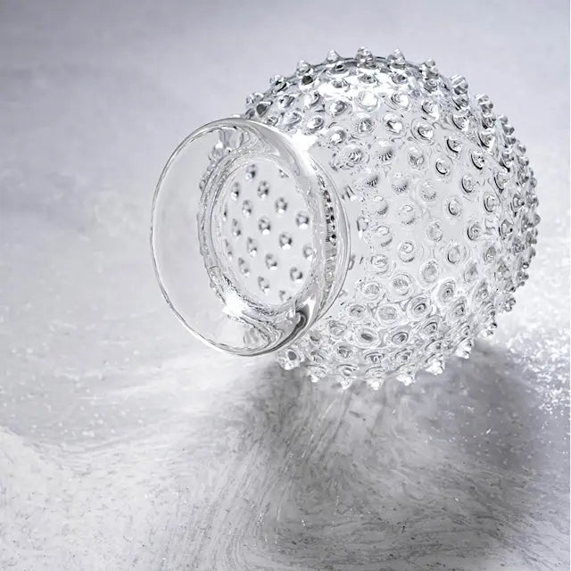 Klimchi Hobnail vas med kant 18 cm crystal