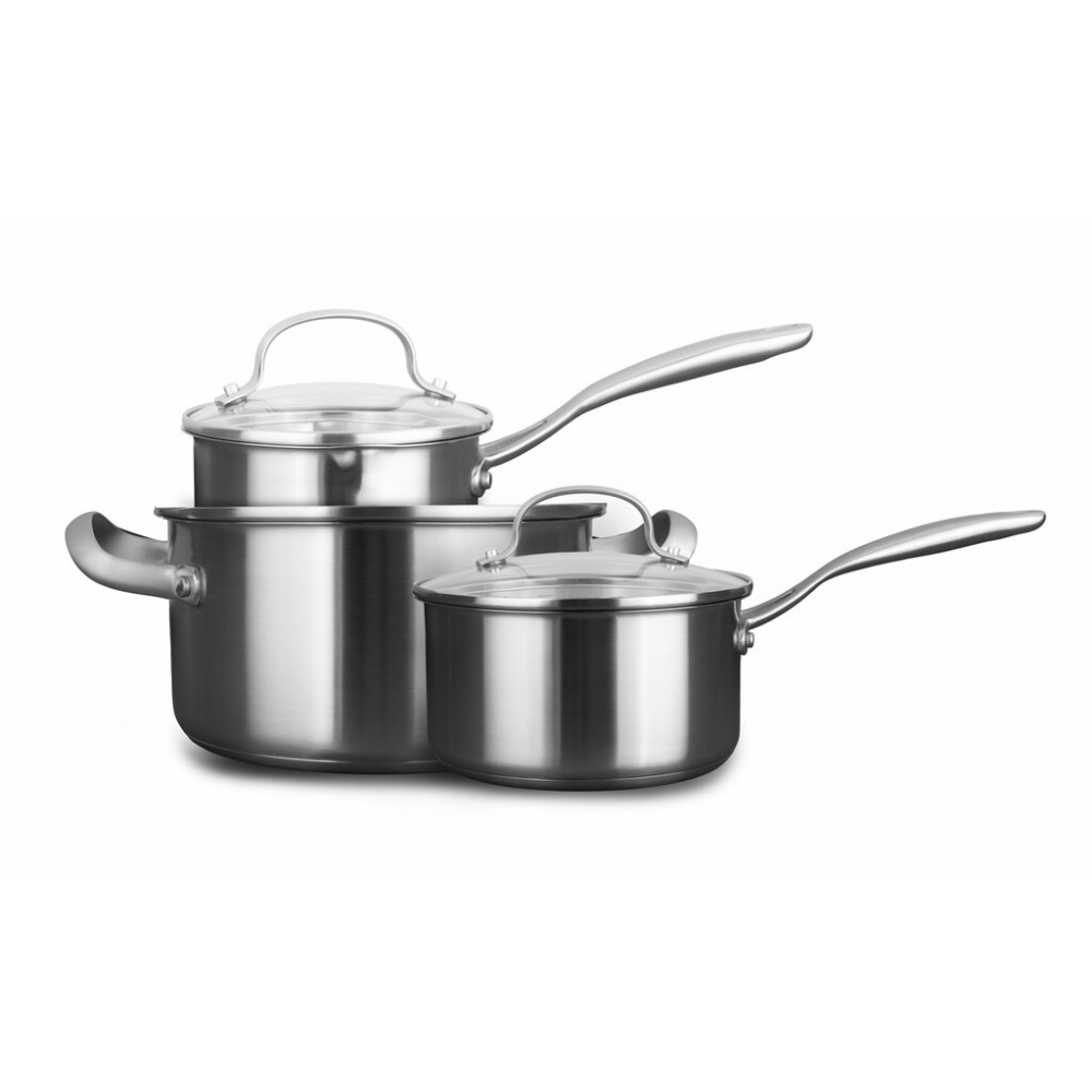 Anders Petter Stenfors grytset 3 delar med glaslock recycled