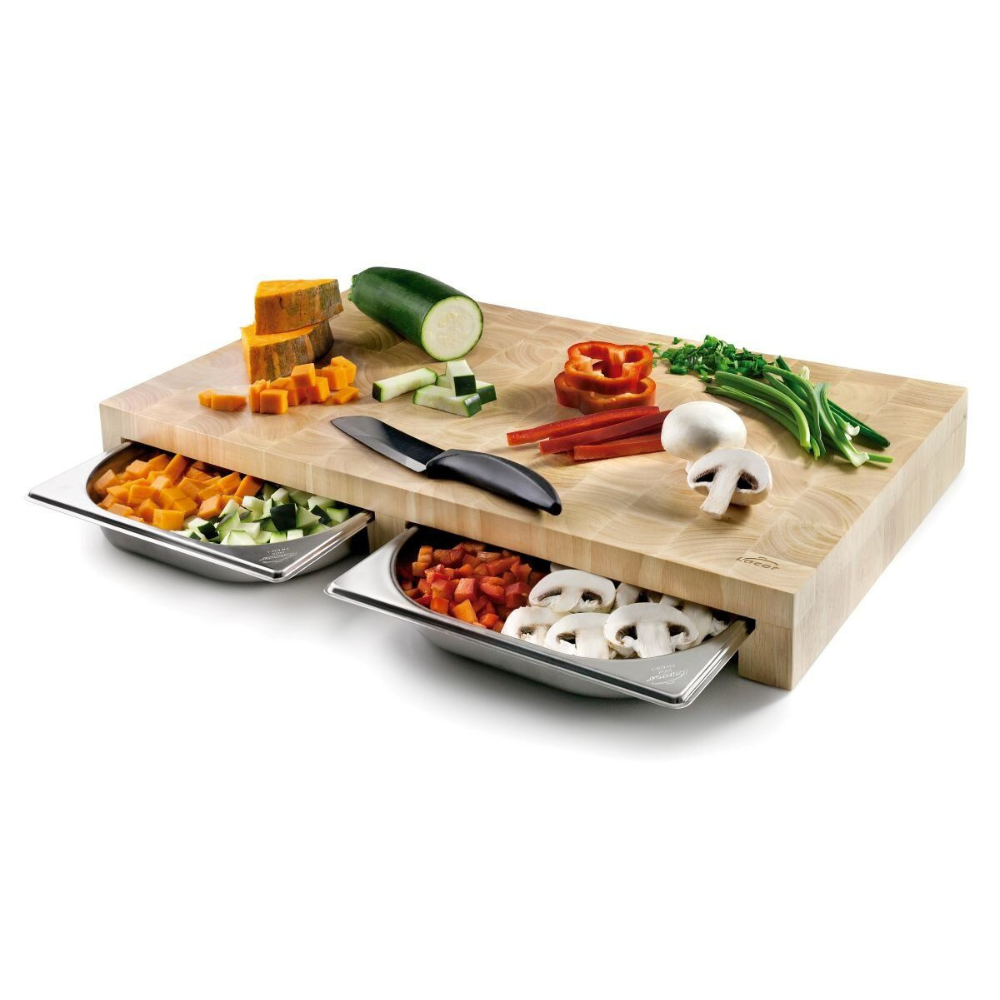 Lacor Skärbräda med 2 uppsamlingslådor 61 x 34 cm