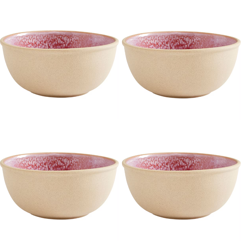 Portmeirion Minerals skål 15 cm 4-pack, rose quartz