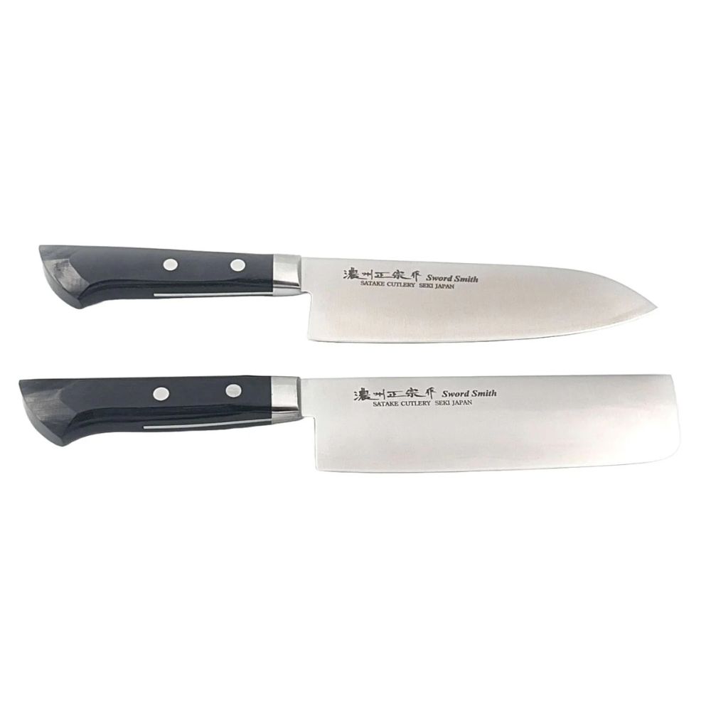 Surudoi Aogami Set Santoku & Nakiri