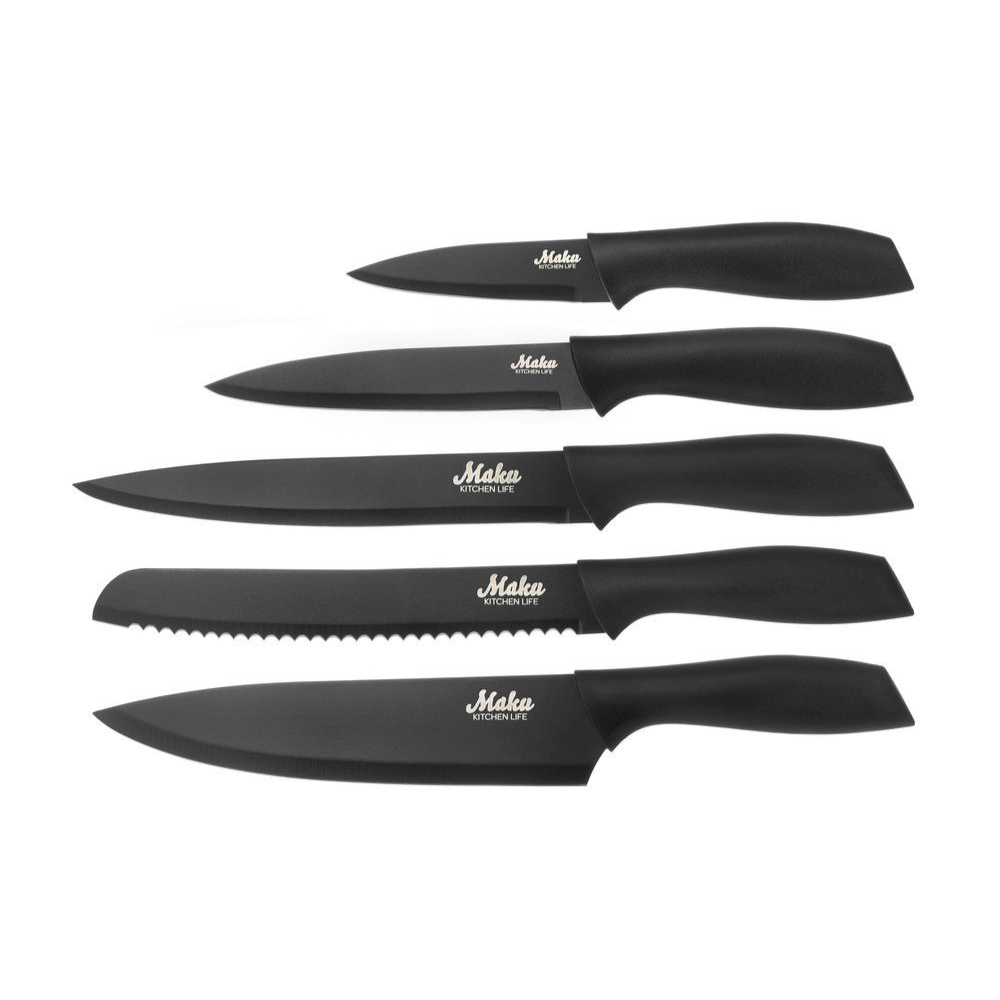 Maku Knivset Svart 5 Delar stål
