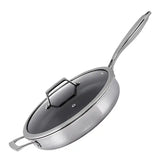 Hâws Santo hybrid traktörpanna med lock 28 cm stål/svart