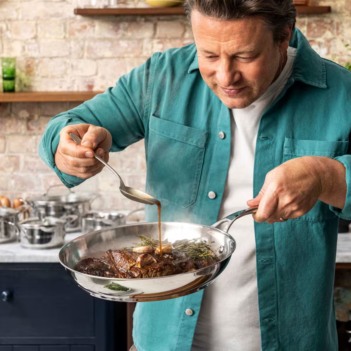 Jamie oliver Cook Smart stekpanna 24 cm rostfritt stål