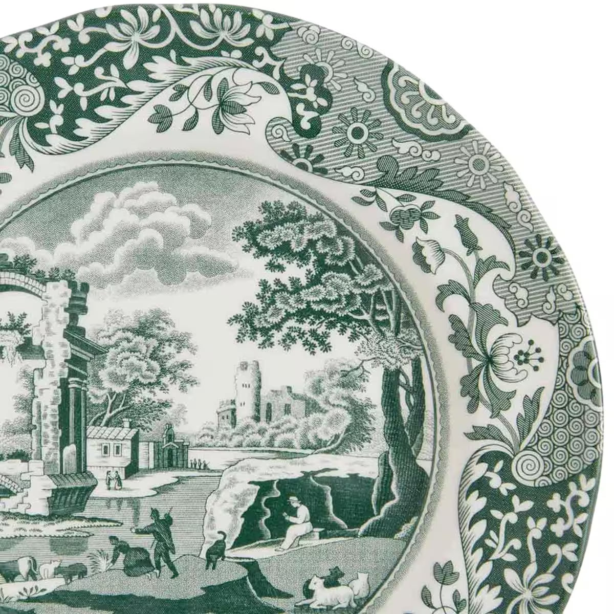 Spode Heritage Green Italian assiett 15 cm grön/vit