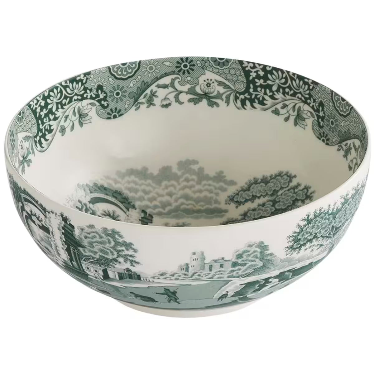 Spode Heritage Green Italian serveringsskål 27,5 cm grön/vit