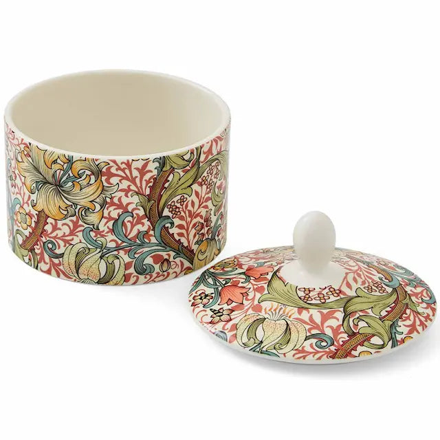 Spode Morris & Co Sockerskål med lock 0,2 L