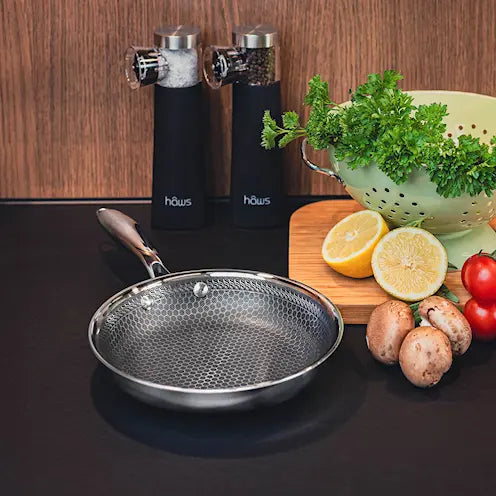 Hâws Santo hybrid stekpanna 3 delar 20+24+28 cm stål/svart