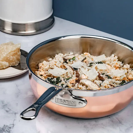 Hestan Copperbond Traktörpanna med lock 3,7 L Koppar