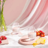 Stiernholm Marmor glasunderlägg 10x10 cm 4-pack rosa