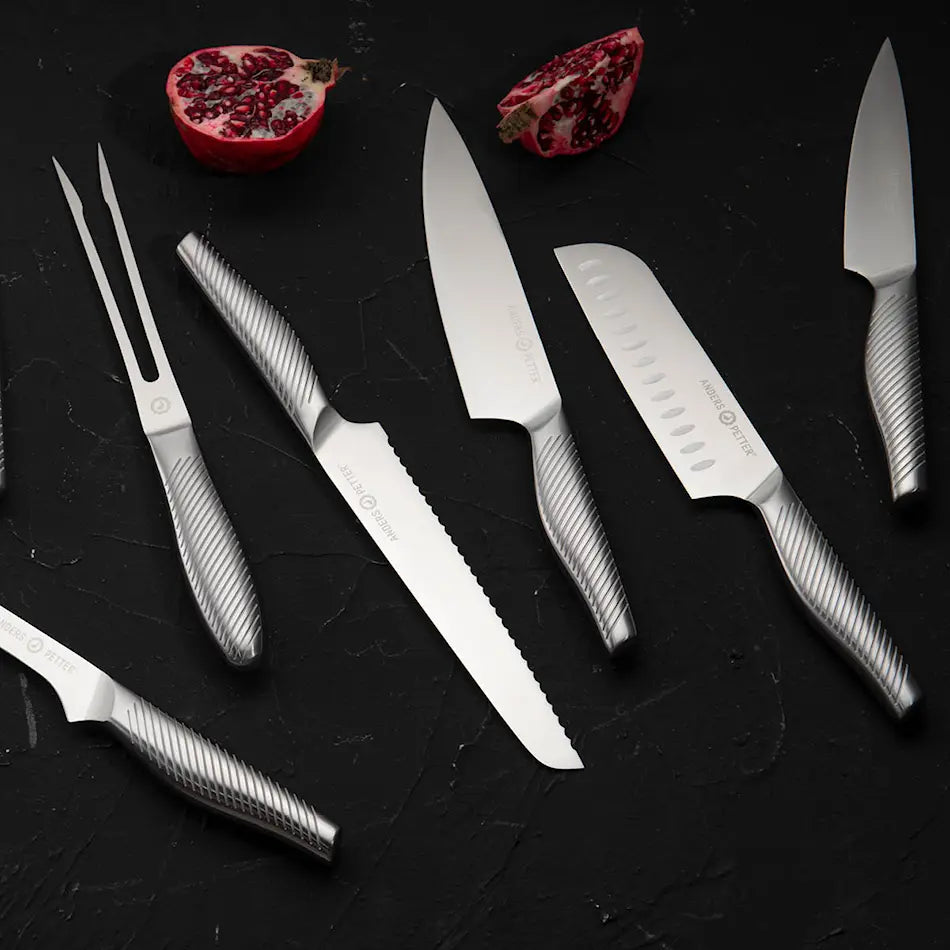 Anders Petter Stripe Knivset 5 delar Rostfritt stål