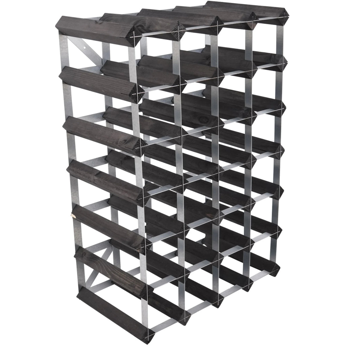 Traditional wine rack Vinställ Påbyggnadsbart 30 Flaskor Black